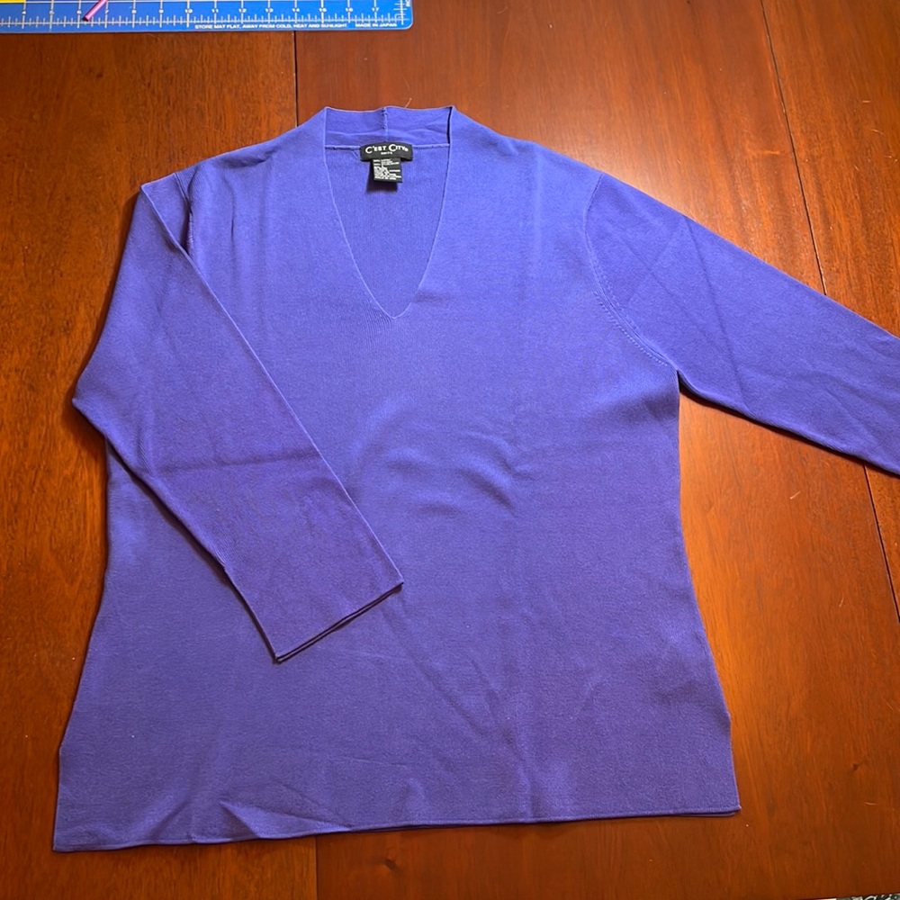 C’est City Knits 3/4 sleeve top size L